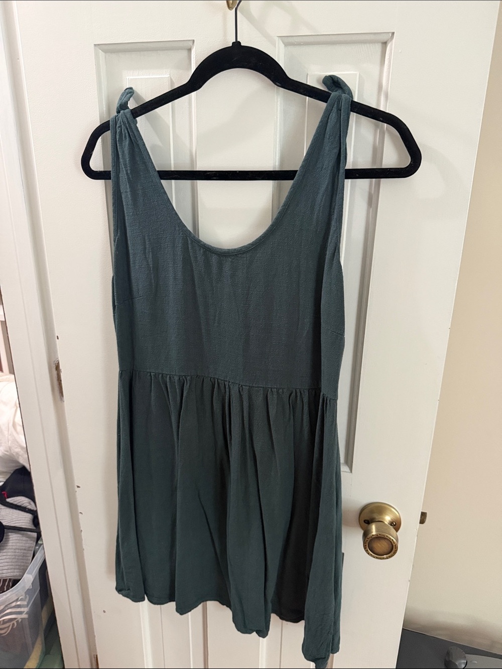 Women’s Sleeveless Scoop Neck Green Summer Dress